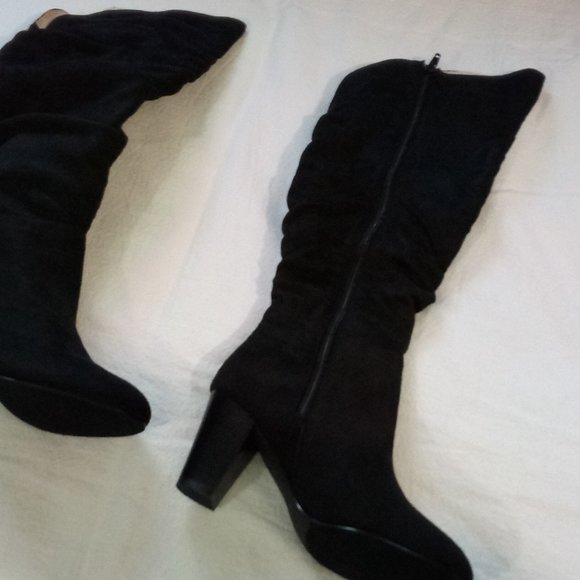 Knee High Boots Suede Fabric - Picture 5 of 5